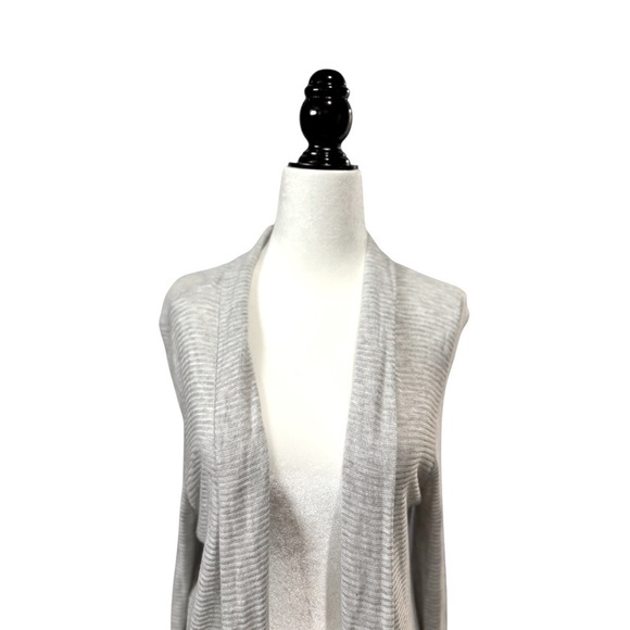 NWOT, Cyrus, Elegant Long Open-Front Cardigan, Large, Gray - Picture 5 of 8